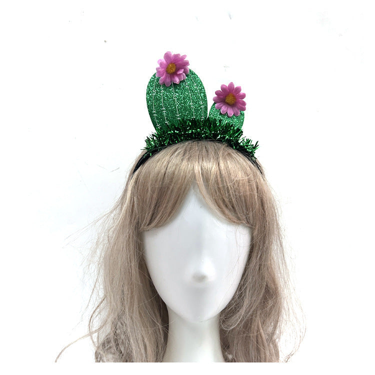 Mexican Inspired Flower Cactus Headband for Women Party