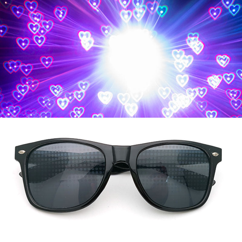 Diffraction Fireworks Effect Sunglasses for Festivals & Light