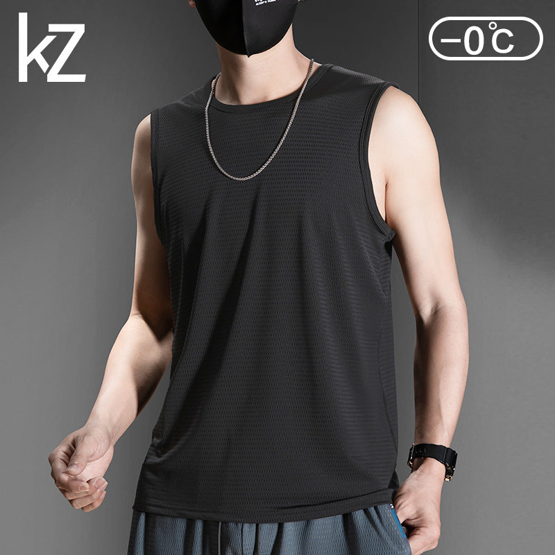 Men's Ice Silk Quick-Dry Sports Tank Top, Loose Fit Plus Size