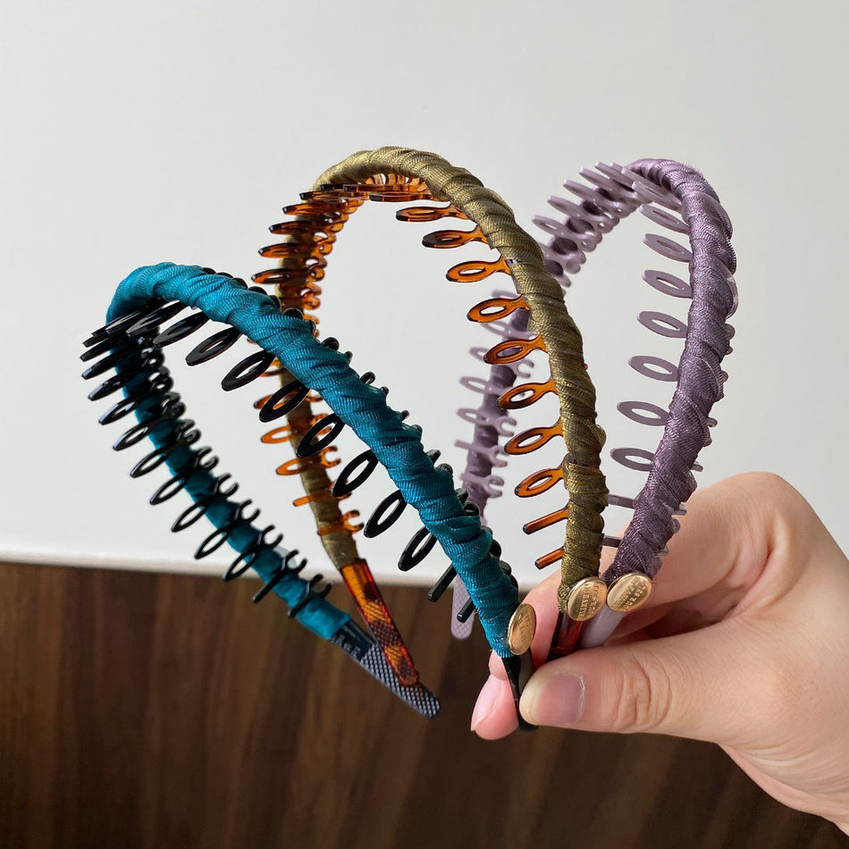 Double Tooth Mesh Headband for Women Non-Slip Hair Accessory