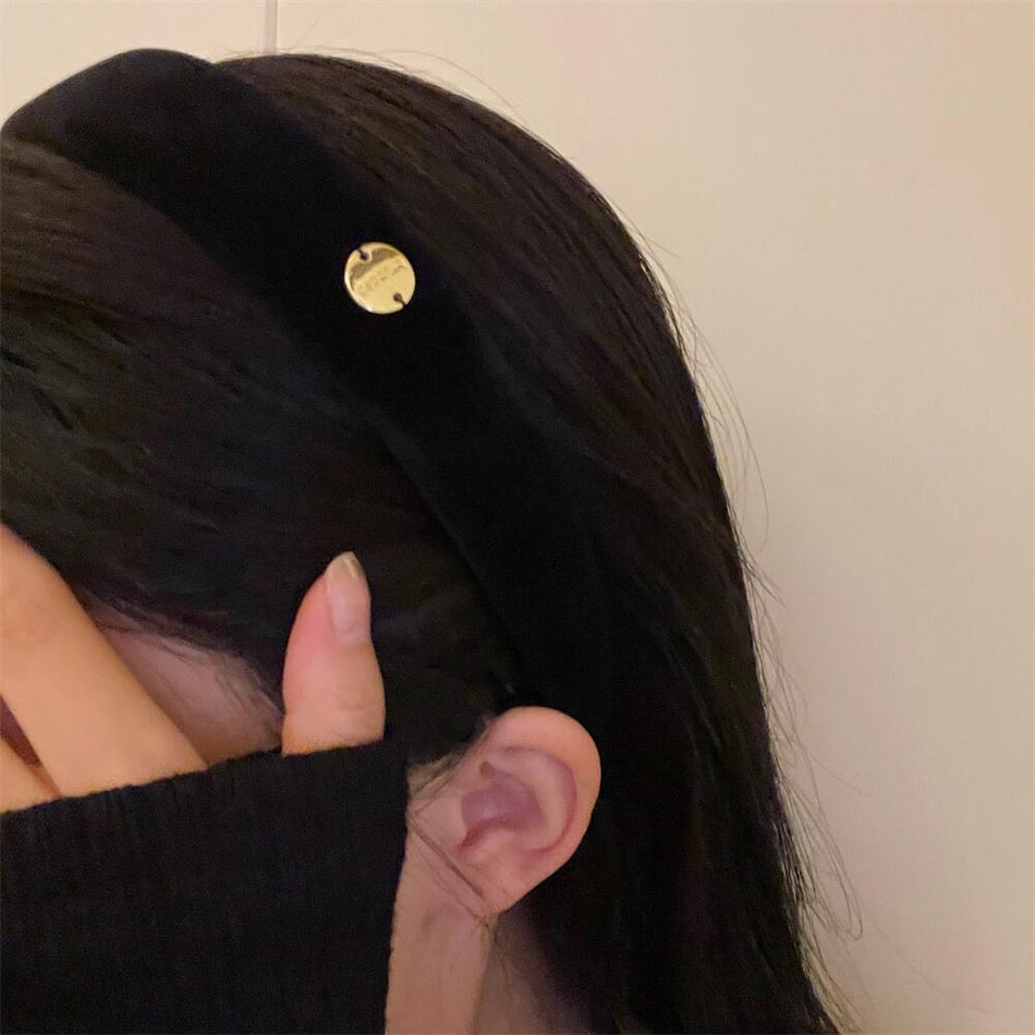 Metallic Suede Headband for Women Vintage Hair Accessory