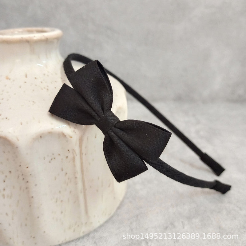 Korean Bow Hairband for Girls Simple Black Hair Accessory