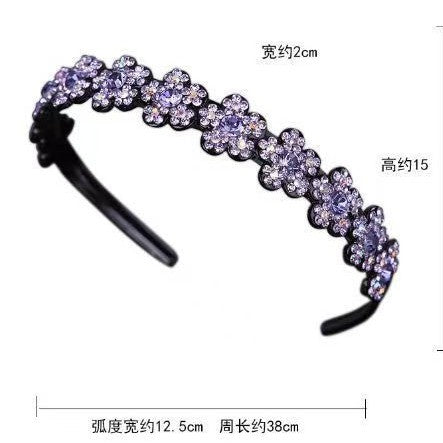 Rhinestone Toothed Headband for Women Non-Slip Hair Accessory