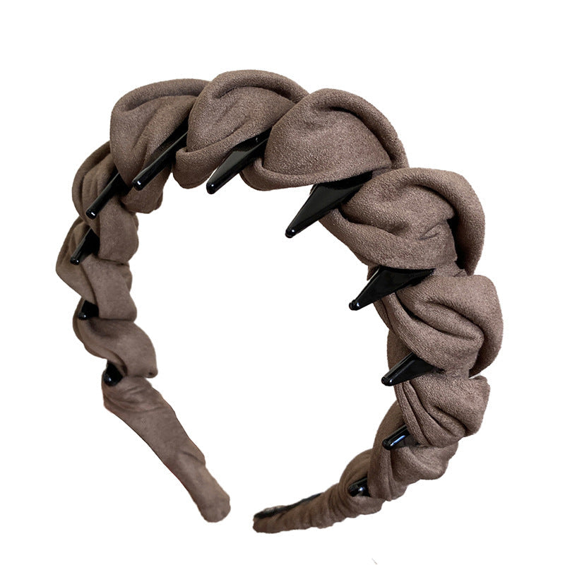 Wavy Toothed Headband for Women Non-Slip High Crown Hairband