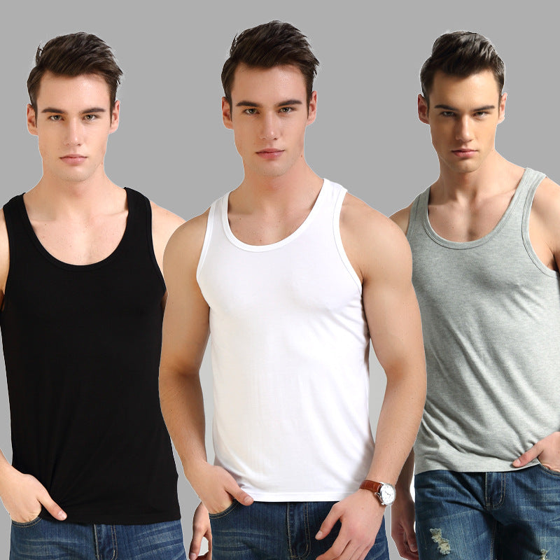 Men's Modal Slim Fit Tank Top, Lightweight Home Wear Vest
