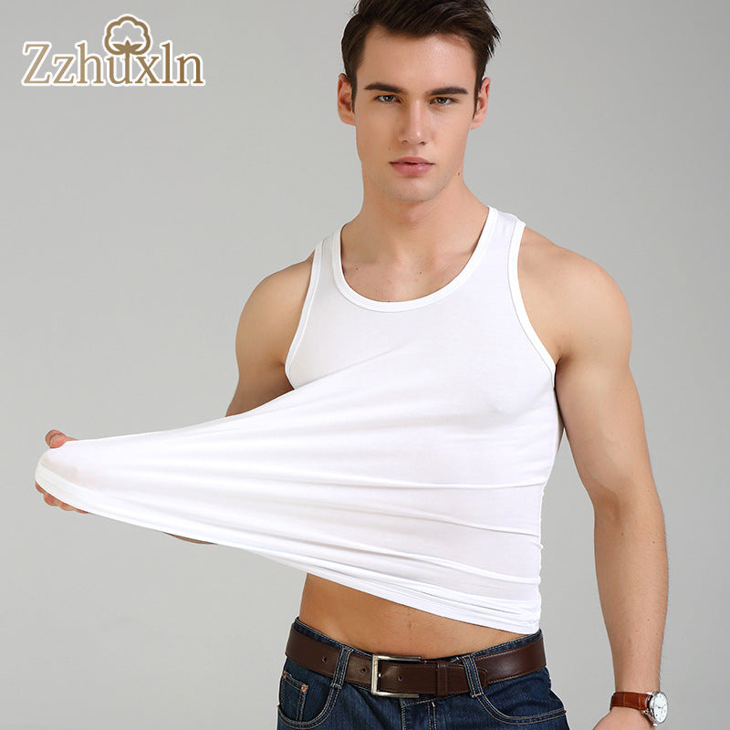 Men's Modal Slim Fit Tank Top, Lightweight Home Wear Vest