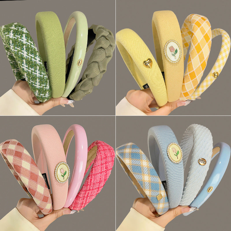 Colorful Wide Headband for Women High Crown Hair Accessory