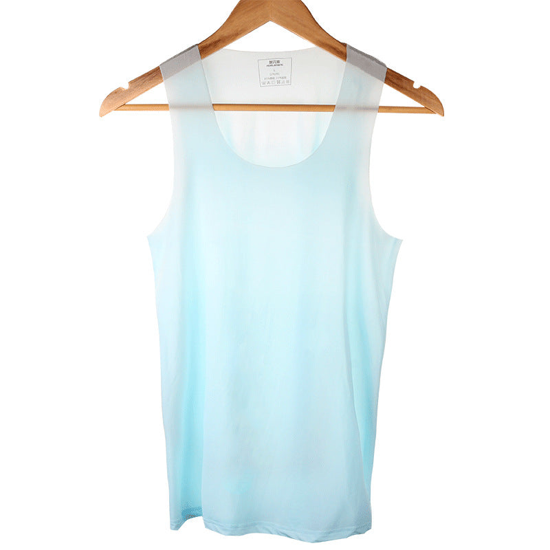 Men's Korean Style Ice Silk Seamless Slim Fit Tank Top Vest