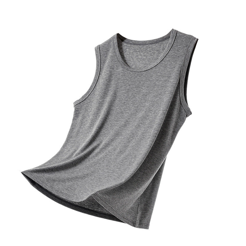 Men's Pure Tencel Lyocell Wide Shoulder Sports Tank Top