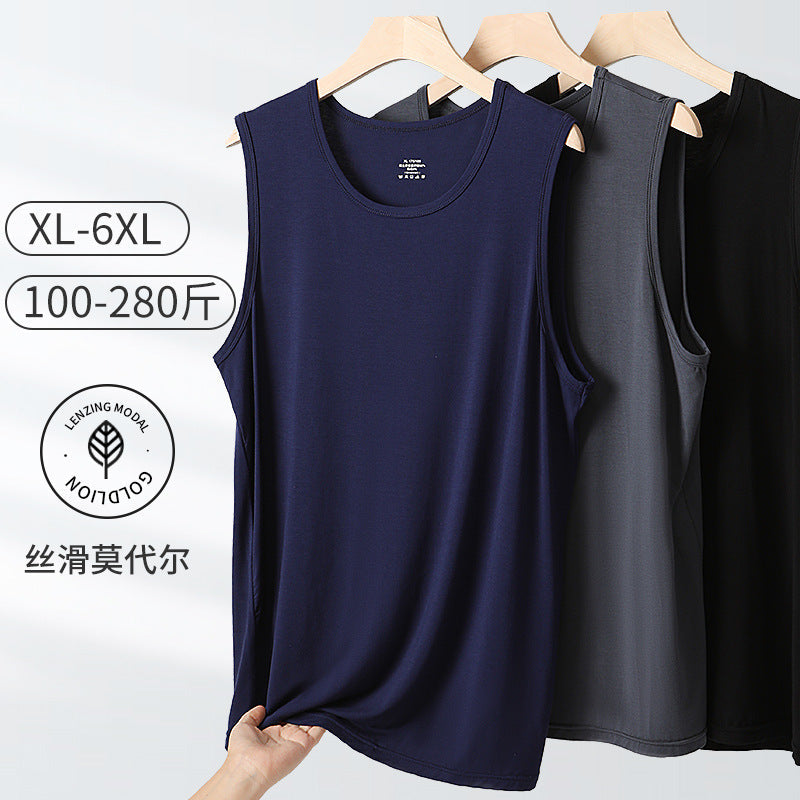 Men's Modal Slim Fit Tank Top, Stretch Wide Shoulder Vest