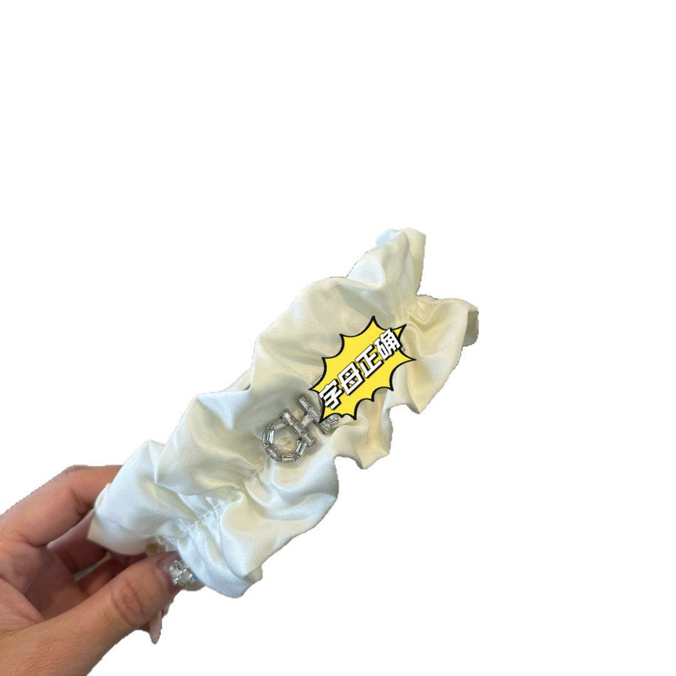 Korean Rhinestone Pleated Wide Headband for Women