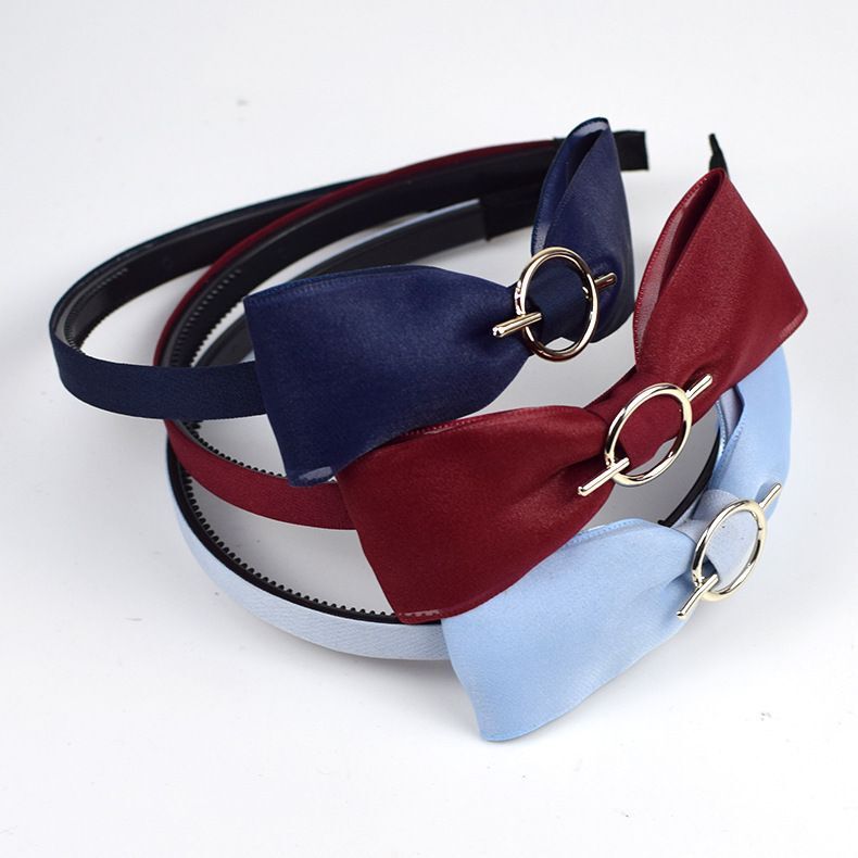 Korean Bow Fabric Headband for Women Non-Slip Hair Accessory