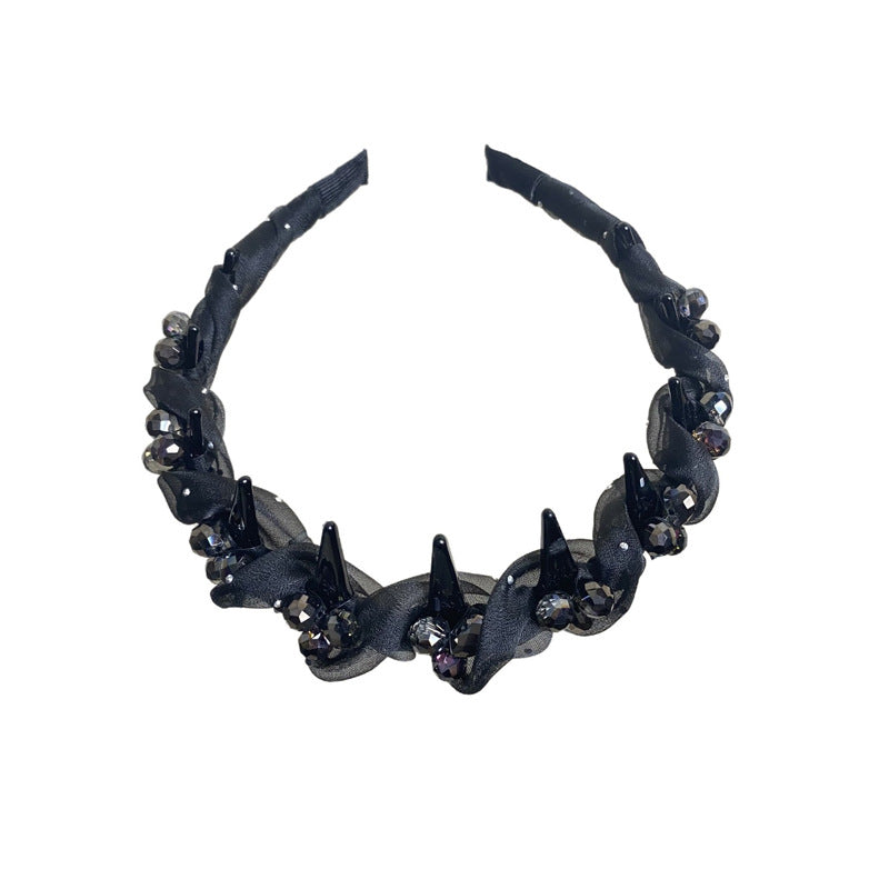 Korean Crystal Toothed Headband for Women High Crown Hairband
