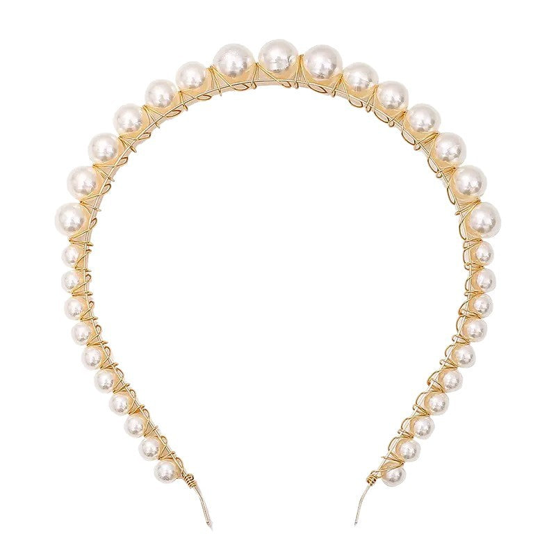Korean Pearl Thin Headband for Women Elegant Hair Accessory