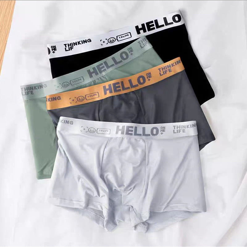 PACK OF-4 Men's Breathable Boxer Briefs, Comfortable Fashion
