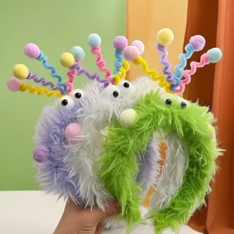 Cartoon Plush Twist Headband for Women Cute Hair Accessory