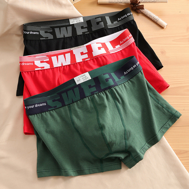 Men's Cotton Boxer Briefs 3-Pack, Breathable Comfort Underwear
