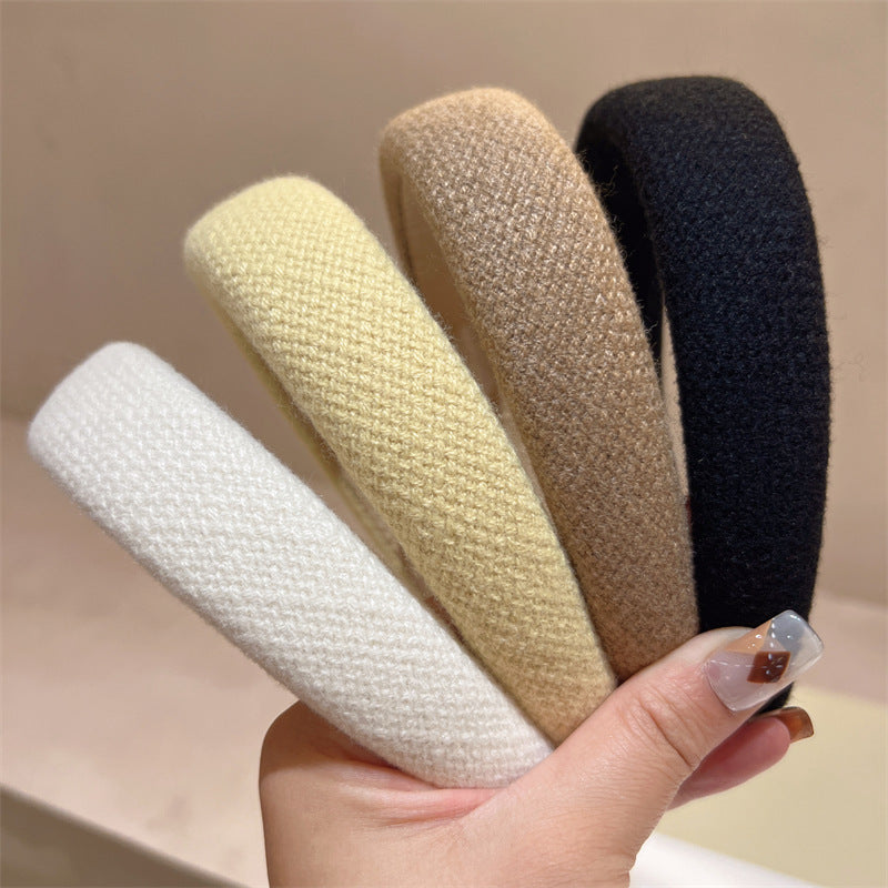 Plush Sponge Wide Headband for Women Elegant Hair Accessory