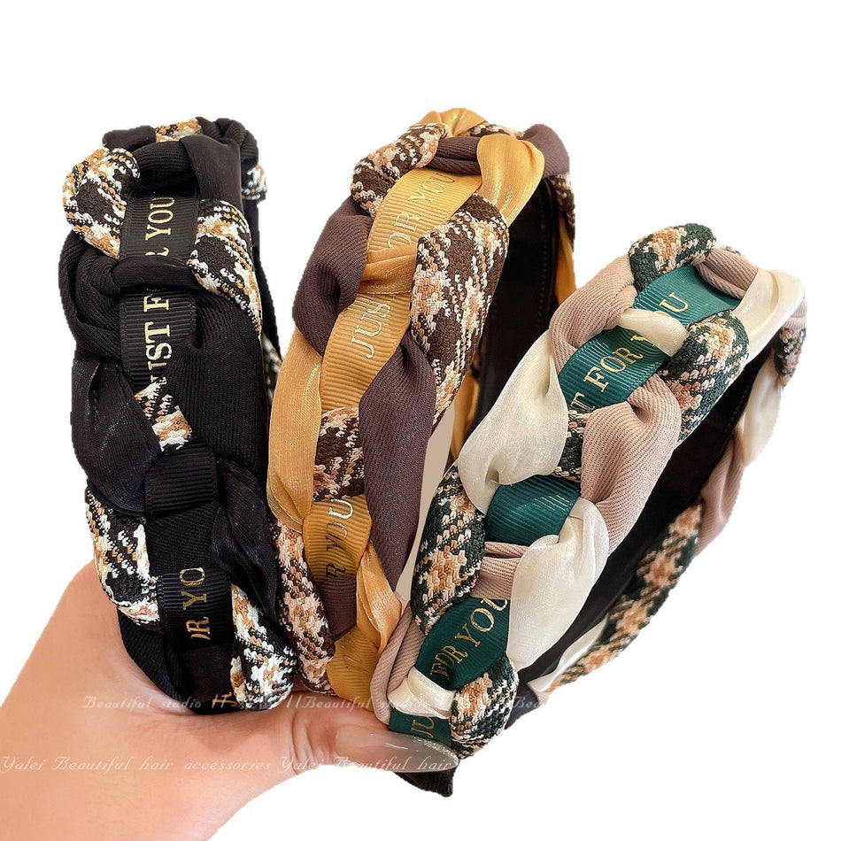 Braided High Crown Headband for Women Everyday Hair Accessory