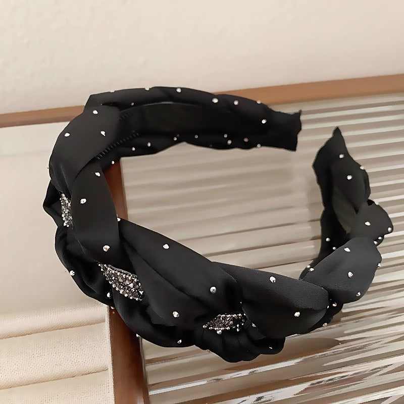 Korean Woven Wide Headband for Women Elegant Hair Accessory