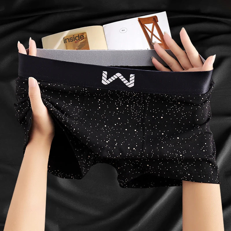 Men's 3-Pack Starry Sky Ice Silk Breathable Boxer Briefs