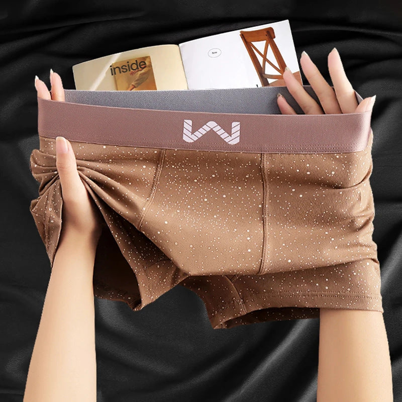 Men's 3-Pack Starry Sky Ice Silk Breathable Boxer Briefs
