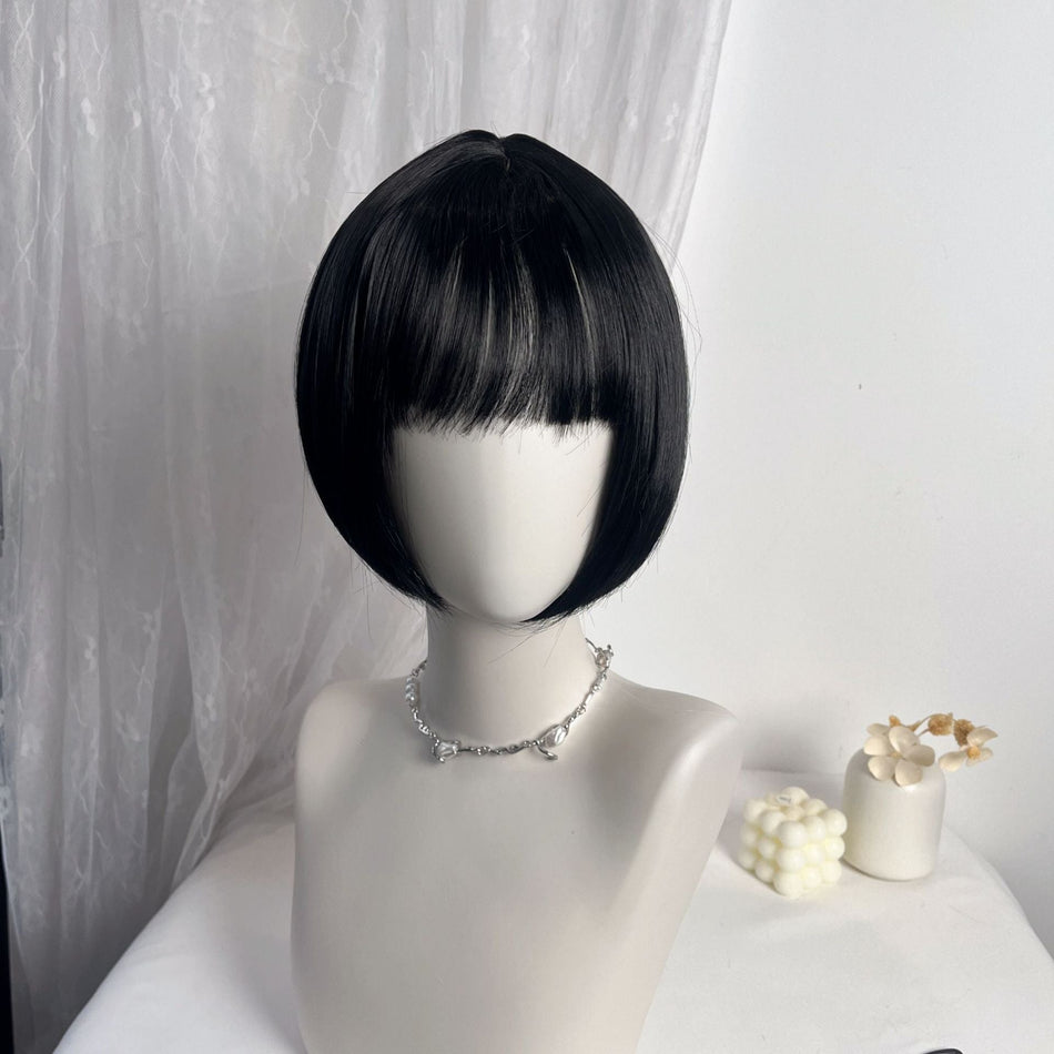 Women's Air Bangs Bob Wig with Short Straight Hair