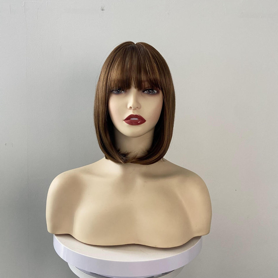 Women's Air Bangs Short Full Wig for Everyday Wear