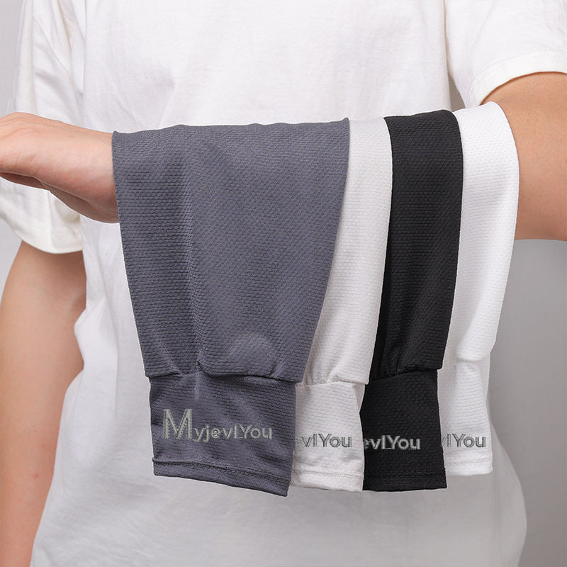 Unisex Plus Size Ice Silk UV Protection Arm Sleeves for Outdoors