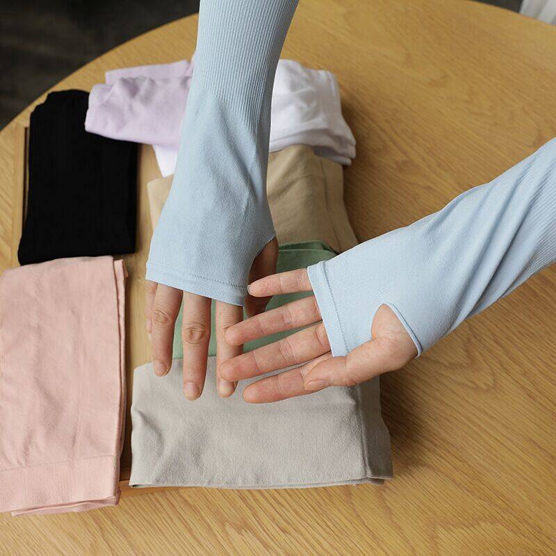 Unisex Ice Silk UV Protection Arm Sleeves, Seamless Sports