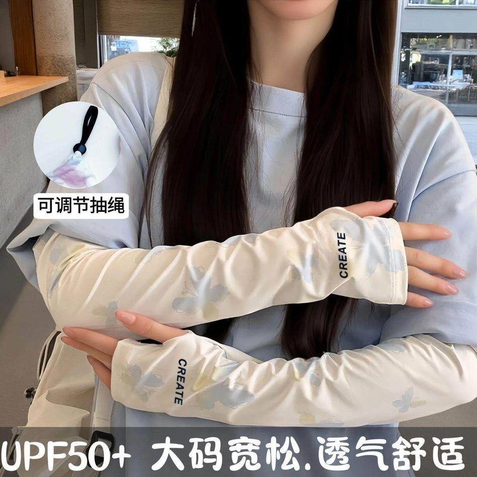 Women's Ice Silk UV Protection Arm Sleeves for Cycling & Summer