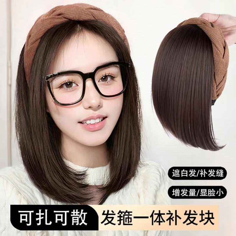 Women's Headband Half Wig for Natural Volume and Hair Coverage