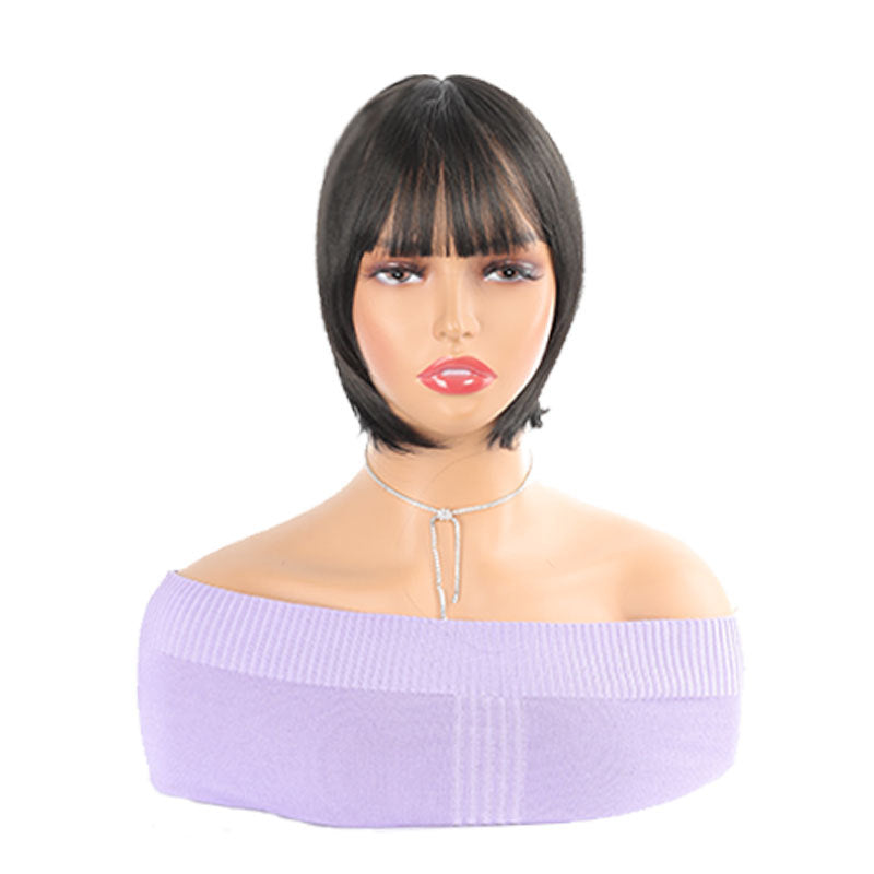 French Style Bangs Hair Topper with Breathable T-Mesh Base