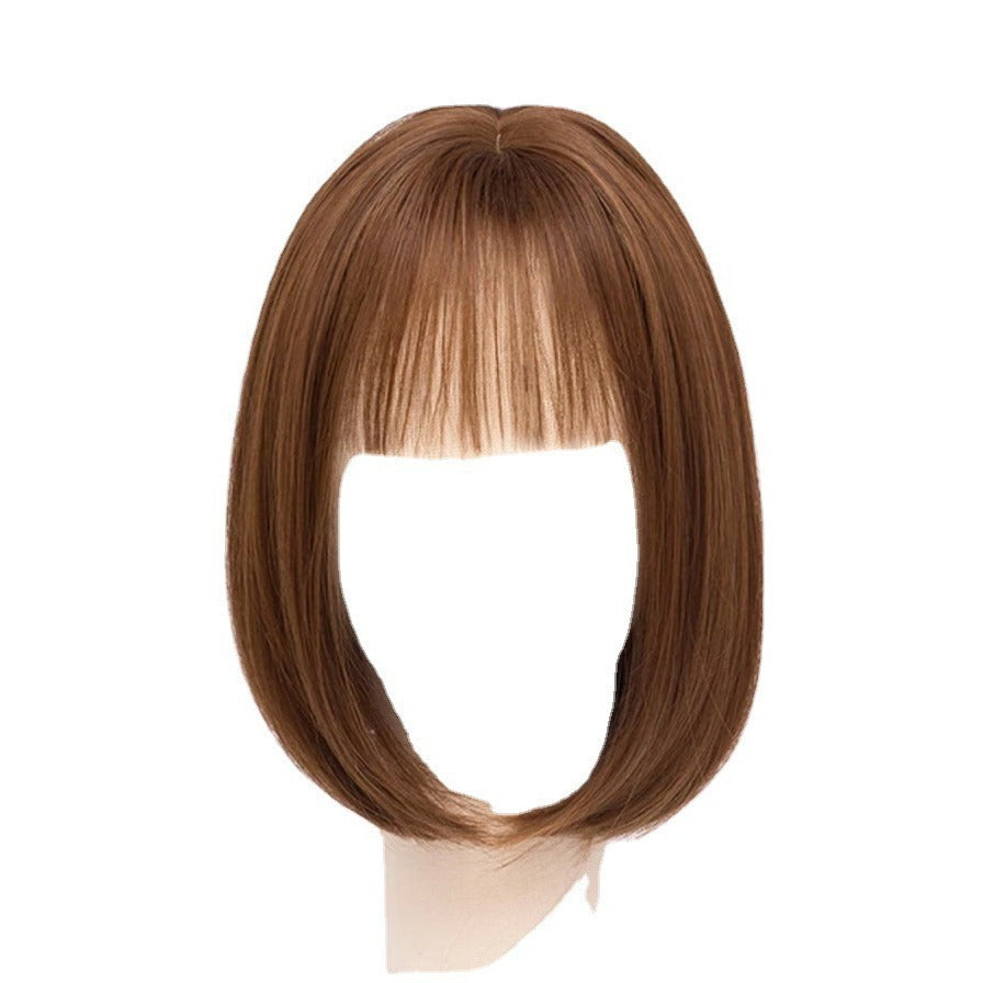 Women's Air Bangs Bob Wig with Short Straight Hair