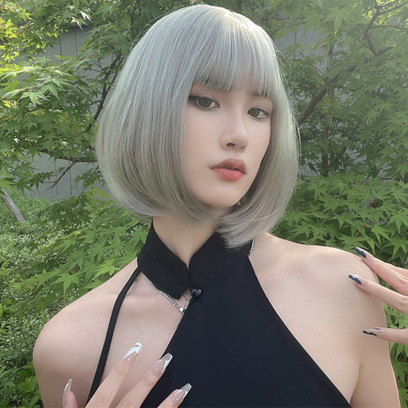 Women's Front Lace Bob Wig with Short Straight Hair