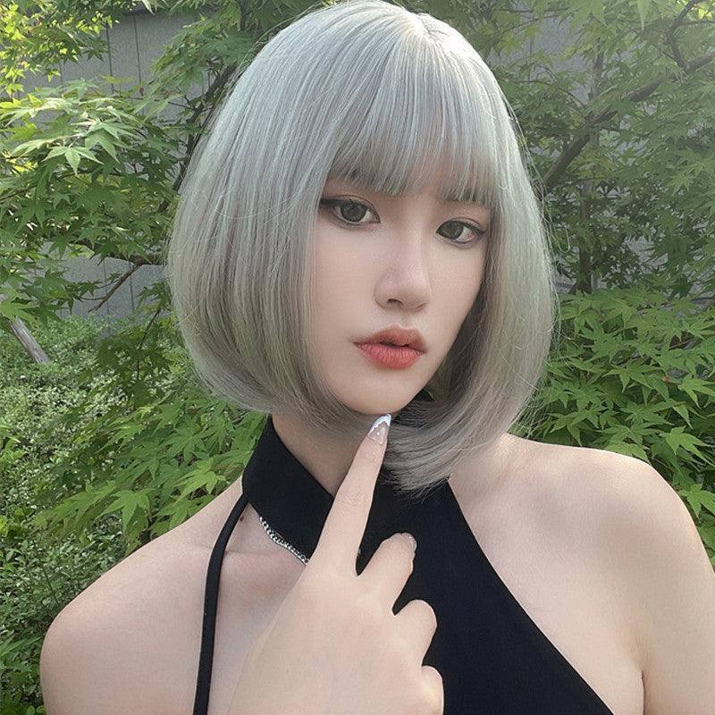 Women's Front Lace Bob Wig with Short Straight Hair