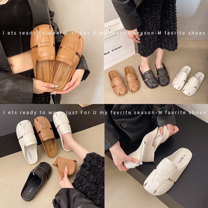 Women's Closed Toe Mule Sandals with Soft Non-Slip Sole