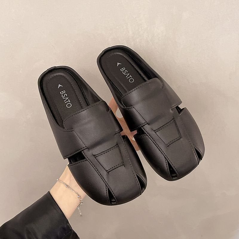 Women's Closed Toe Mule Sandals with Soft Non-Slip Sole