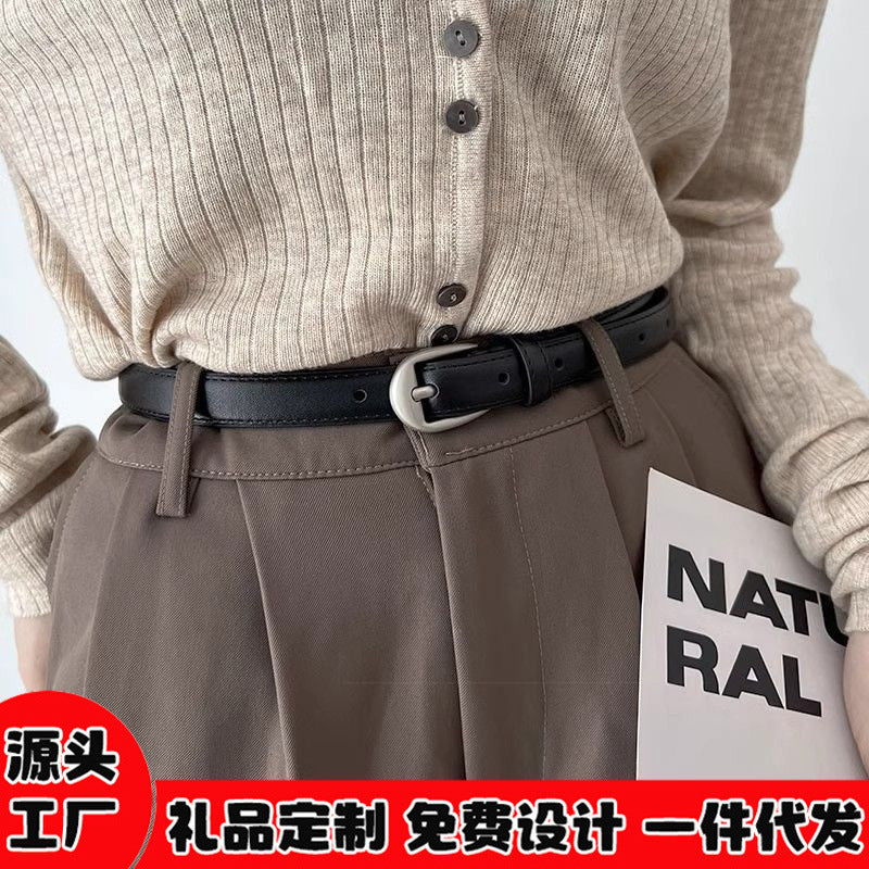 Women's Fashion Black Belt for Jeans & Casual Wear