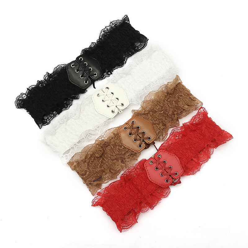 Women's Elastic Lace Waist Belt for Dresses