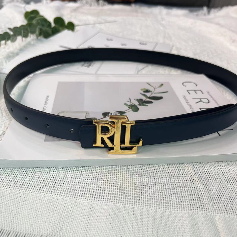 Women's Letter Buckle Classic Fashion Belt, 2.5cm Wide