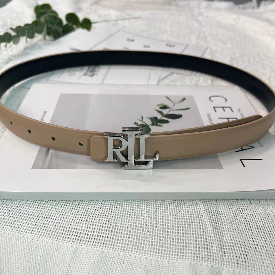 Women's Letter Buckle Classic Fashion Belt, 2.5cm Wide