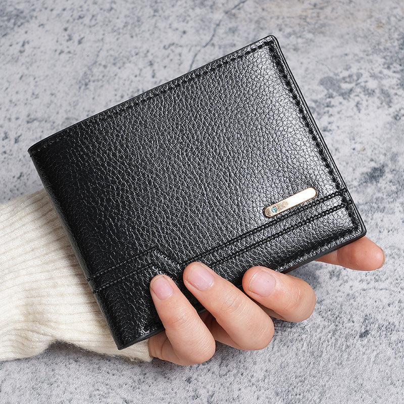 Men's Short Soft Wallet with Multi-Card Slots