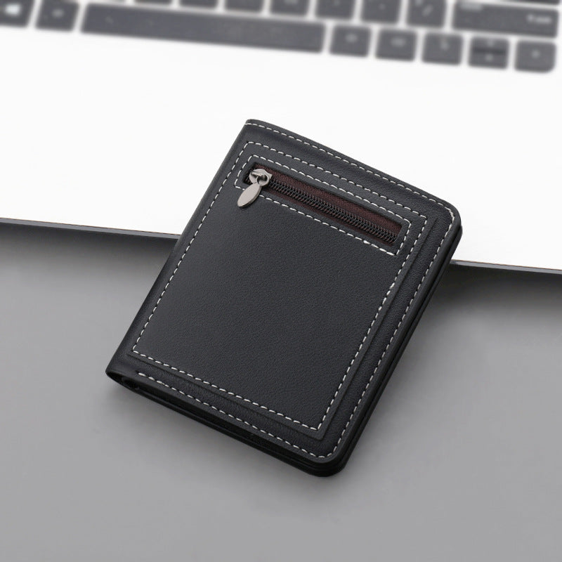 Men's Vertical Zip Wallet with Driver's License Holder