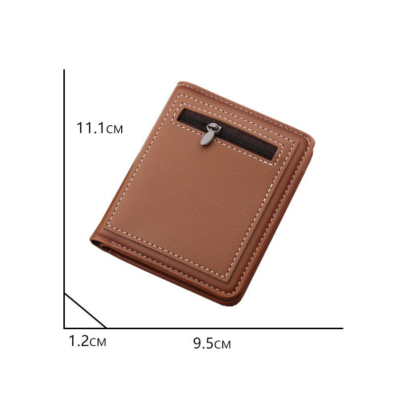 Men's Vertical Zip Wallet with Driver's License Holder