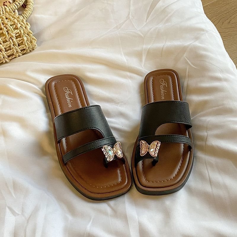 Women's Retro Thong Sandals with Non-Slip Flat Sole