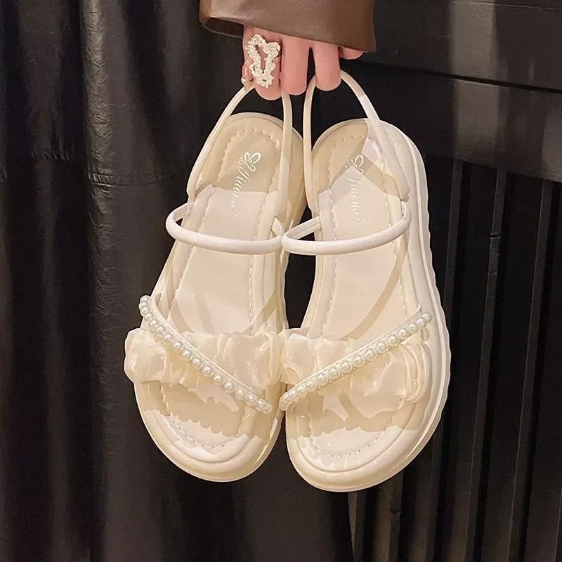 Women's Platform Beach Sandals with Thick Cushioned Sole