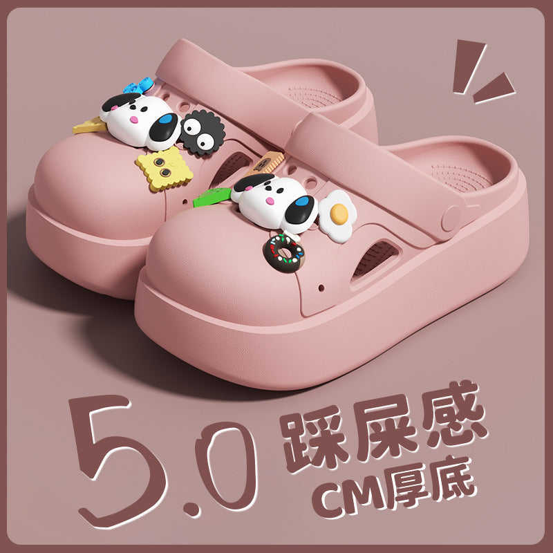 Women's Closed-Toe Beach Clog Sandals with Thick Non-Slip Sole