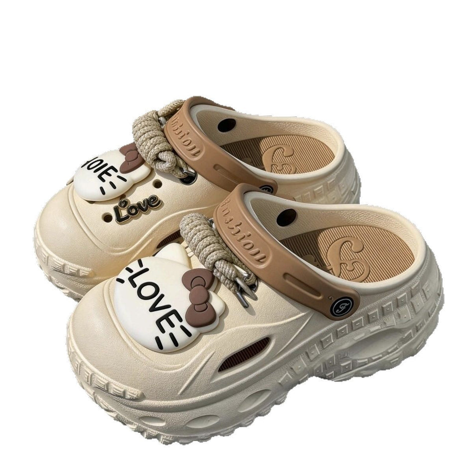 Women's Thick Platform Closed-Toe Clog Sandals