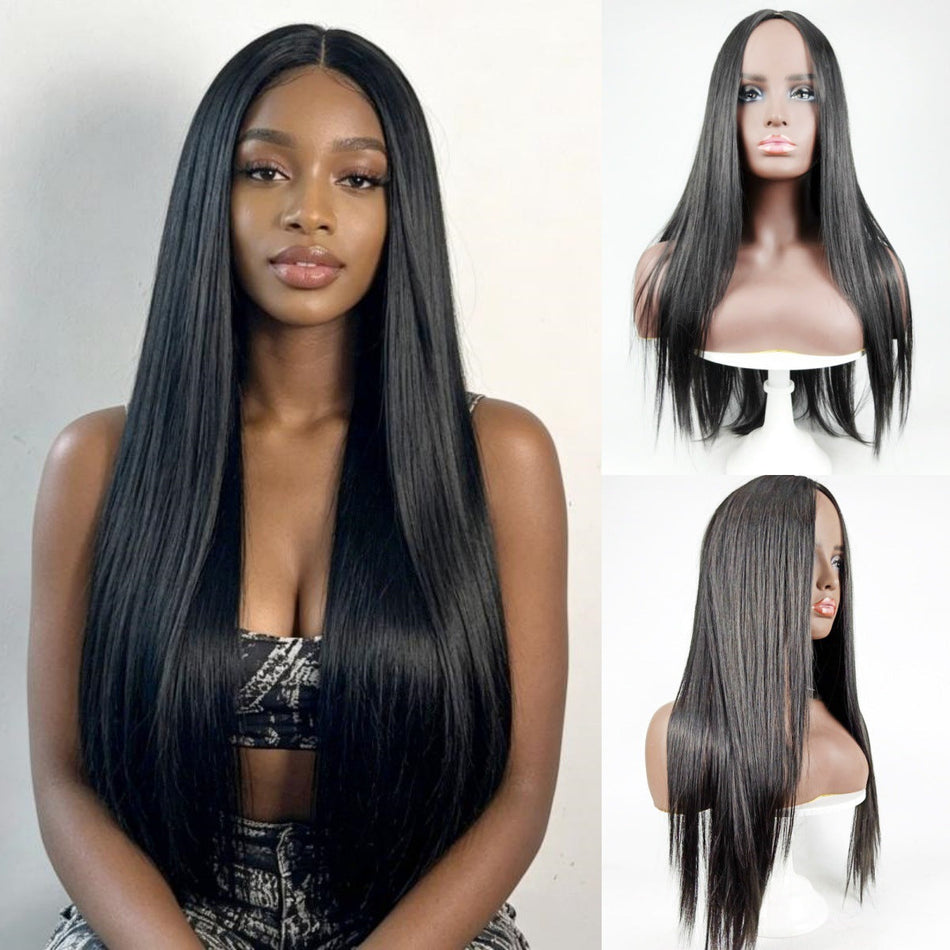 Women's Long Straight Synthetic Wig with Natural Full Coverage